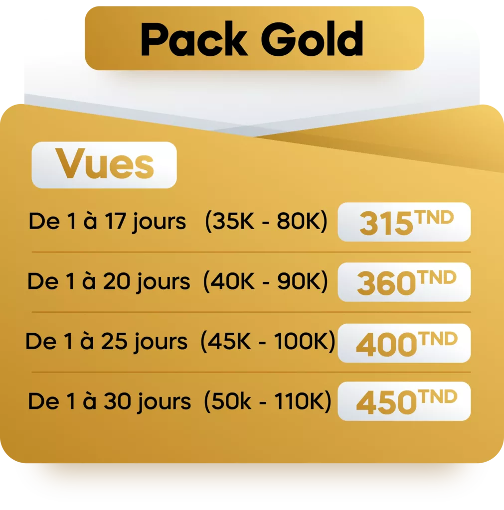 Pack Gold publicité payante